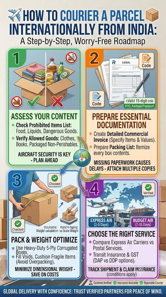 How to Courier a Parcel Internationally from India
