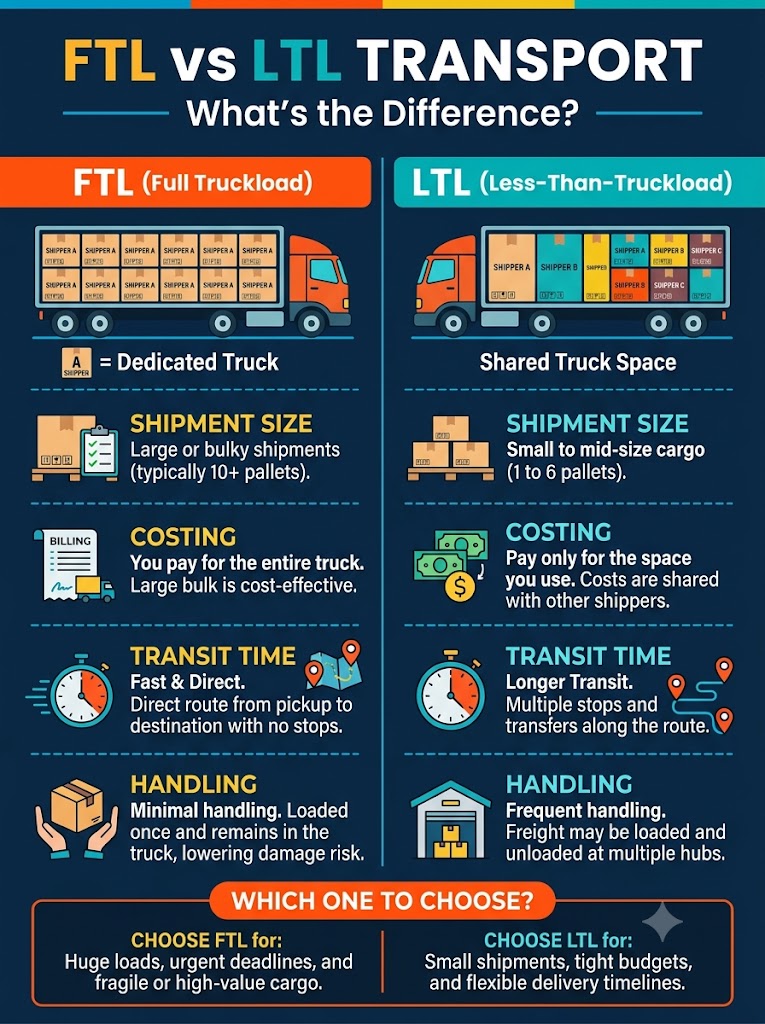 FTL vs. LTL Transport: What's the Difference and Which Should You Choose?
