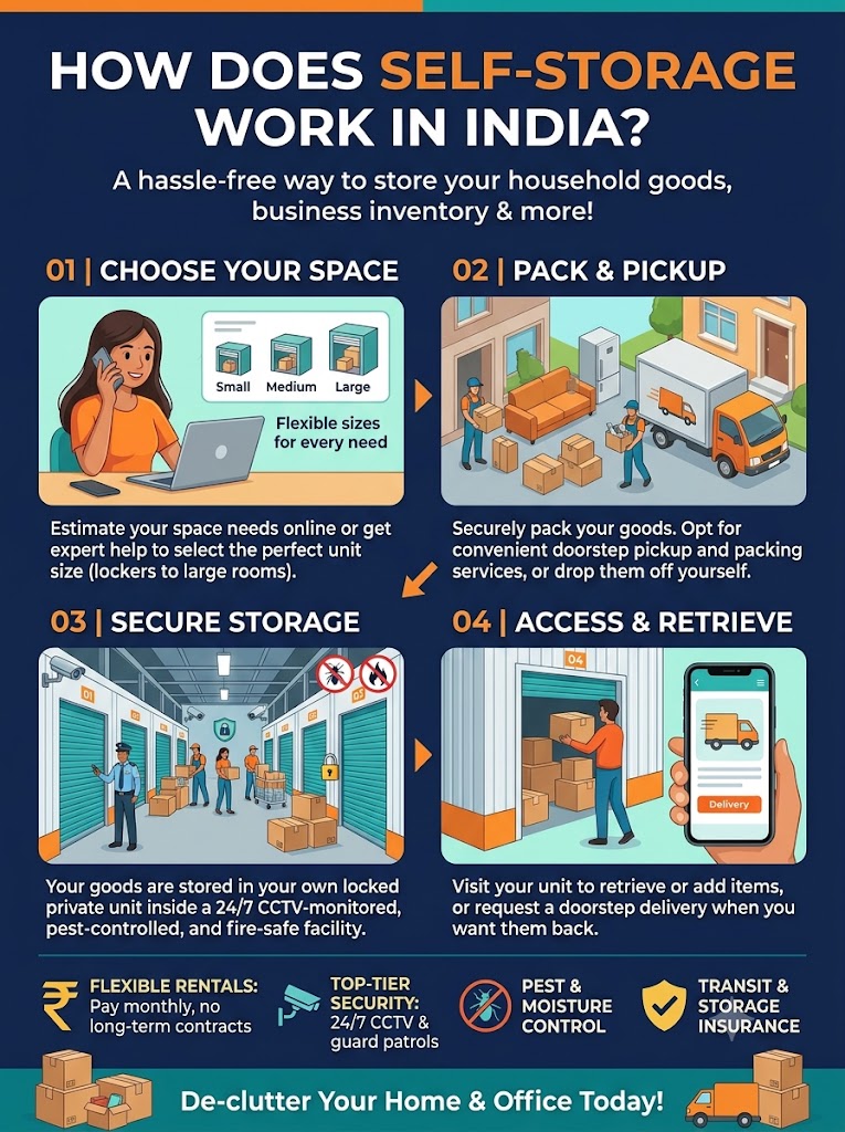 How Self Storage Works in India: The Ultimate Guide for Homes & Businesses