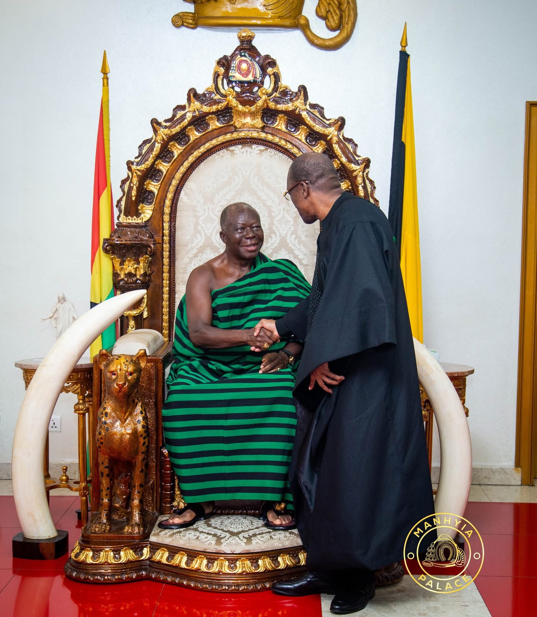 Featured image for article Speaker Bagbin Pays Respect to Asantehene Over Queen Mother’s Passing — A Symbolic Visit to Manhyia Palace depicting the main story subject
