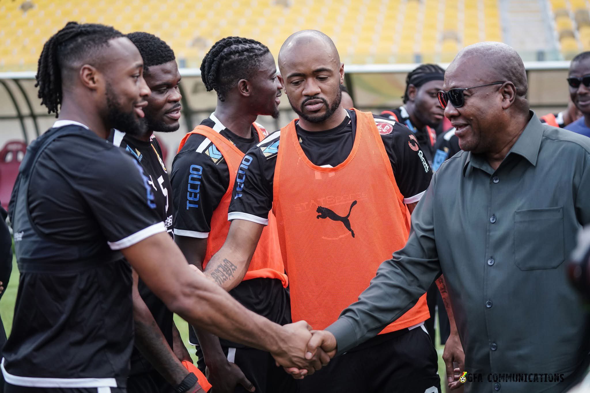 Featured image for article The Black Stars receive President Mahama's congratulations depicting the main story subject