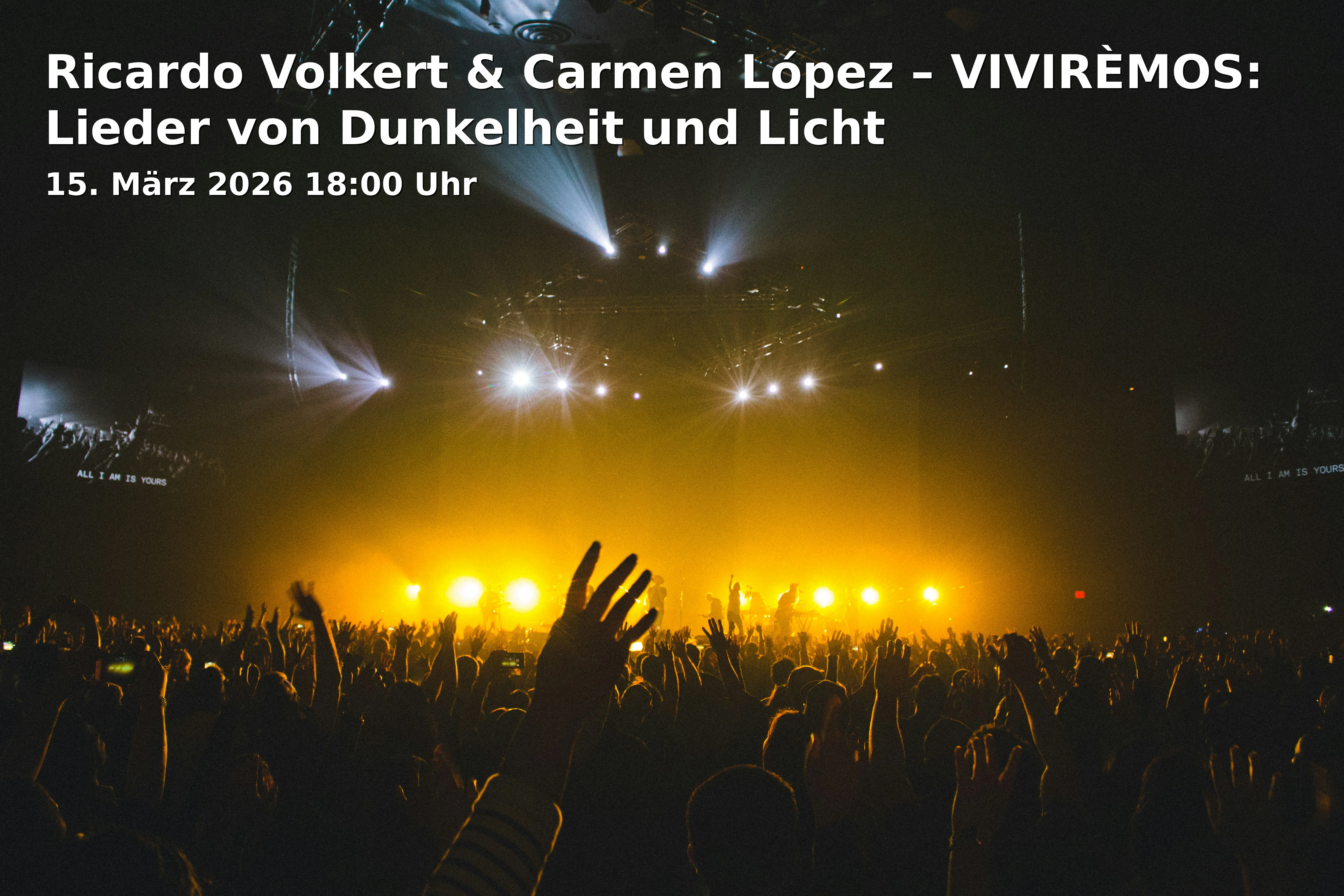 Event: Ricardo Volkert & Carmen López – VIVIRÈMOS: Lieder von Dunkelheit und Licht in NUTS – die Kulturfabrik, Crailsheimstraße 12, 83278 Traunstein on 15. März 2026