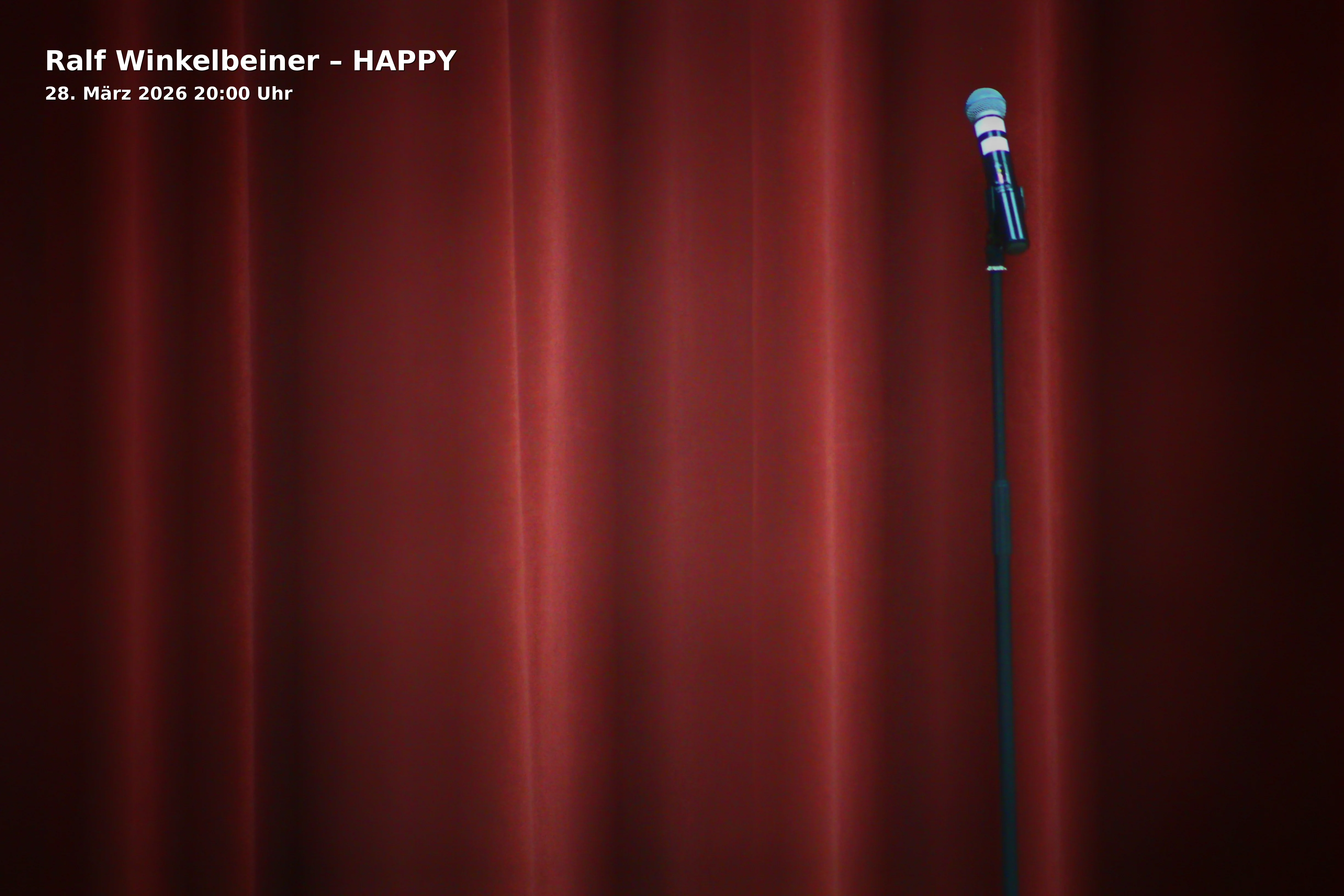 Event: Ralf Winkelbeiner – HAPPY in NUTS – die Kulturfabrik, Crailsheimstraße 12, 83278 Traunstein on 28. März 2026