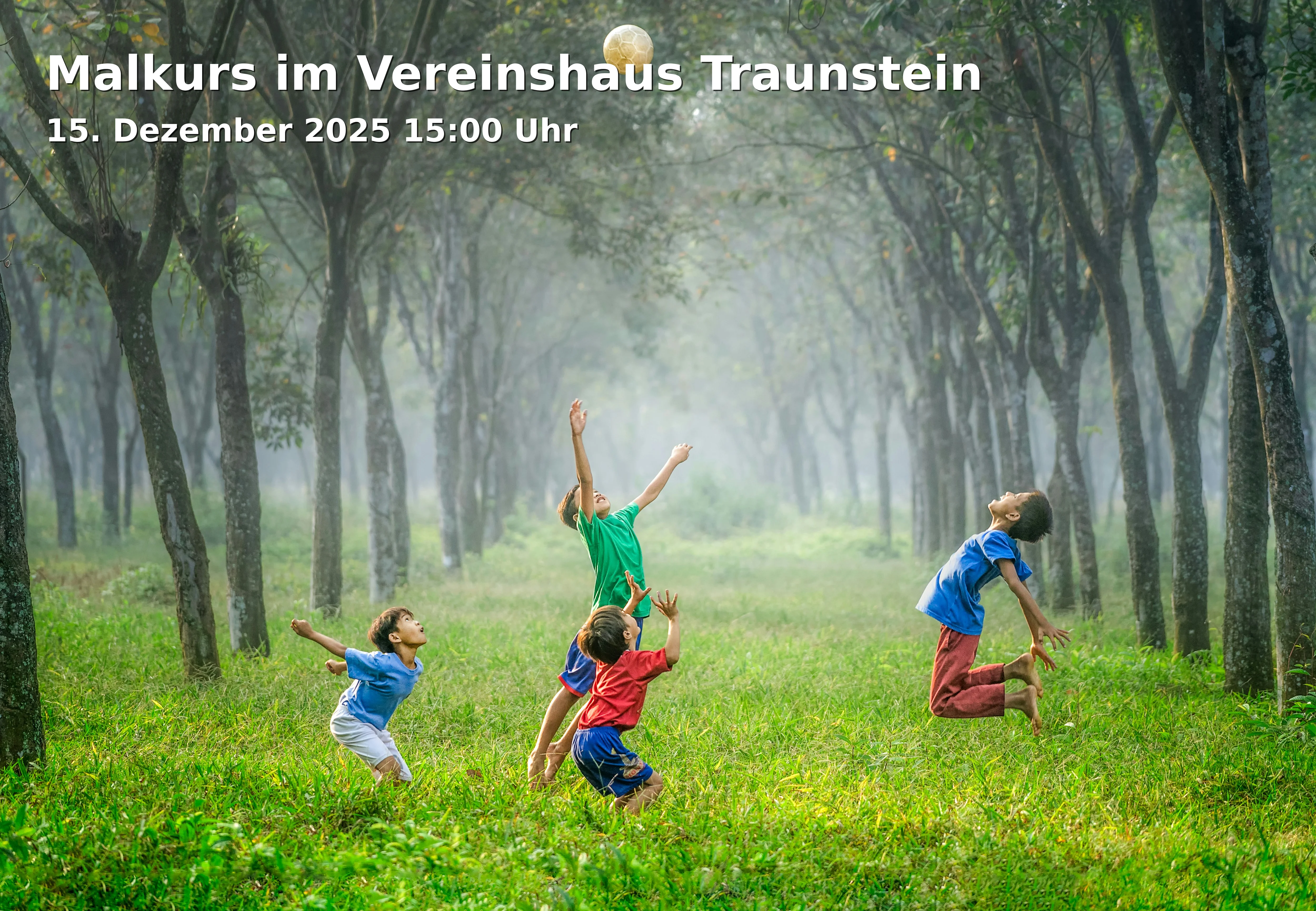 Event: Malkurs im Vereinshaus Traunstein in Atelier Studio Kreativ - Vereinshaus Traunstein, Traunerstraße 1, 83278 Traunstein on 15. Dezember 2025
