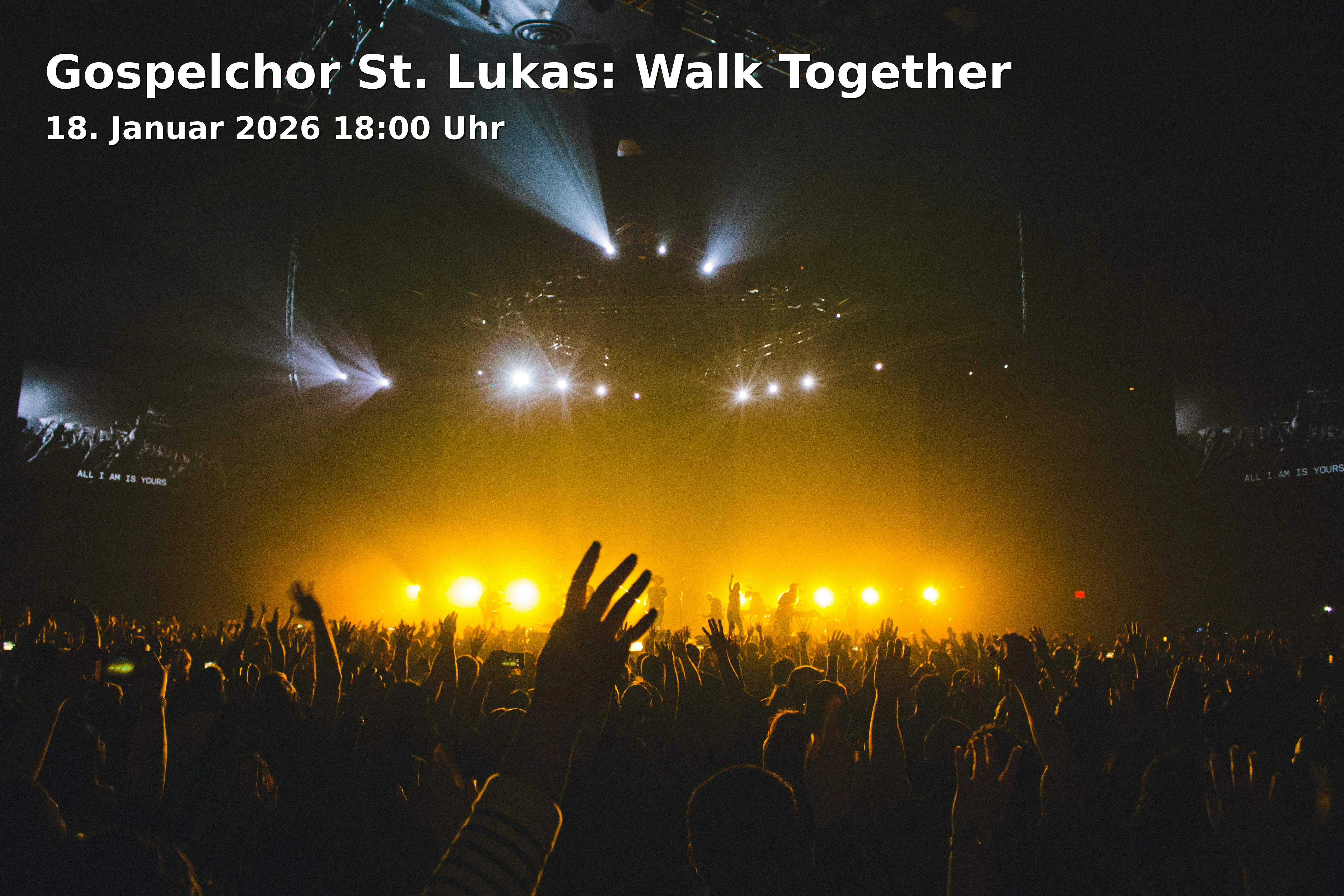 Event: Gospelchor St. Lukas: Walk Together in Kulturforum Klosterkirche Traunstein, Ludwigstraße 10-12, 83278 Traunstein on 18. Januar 2026