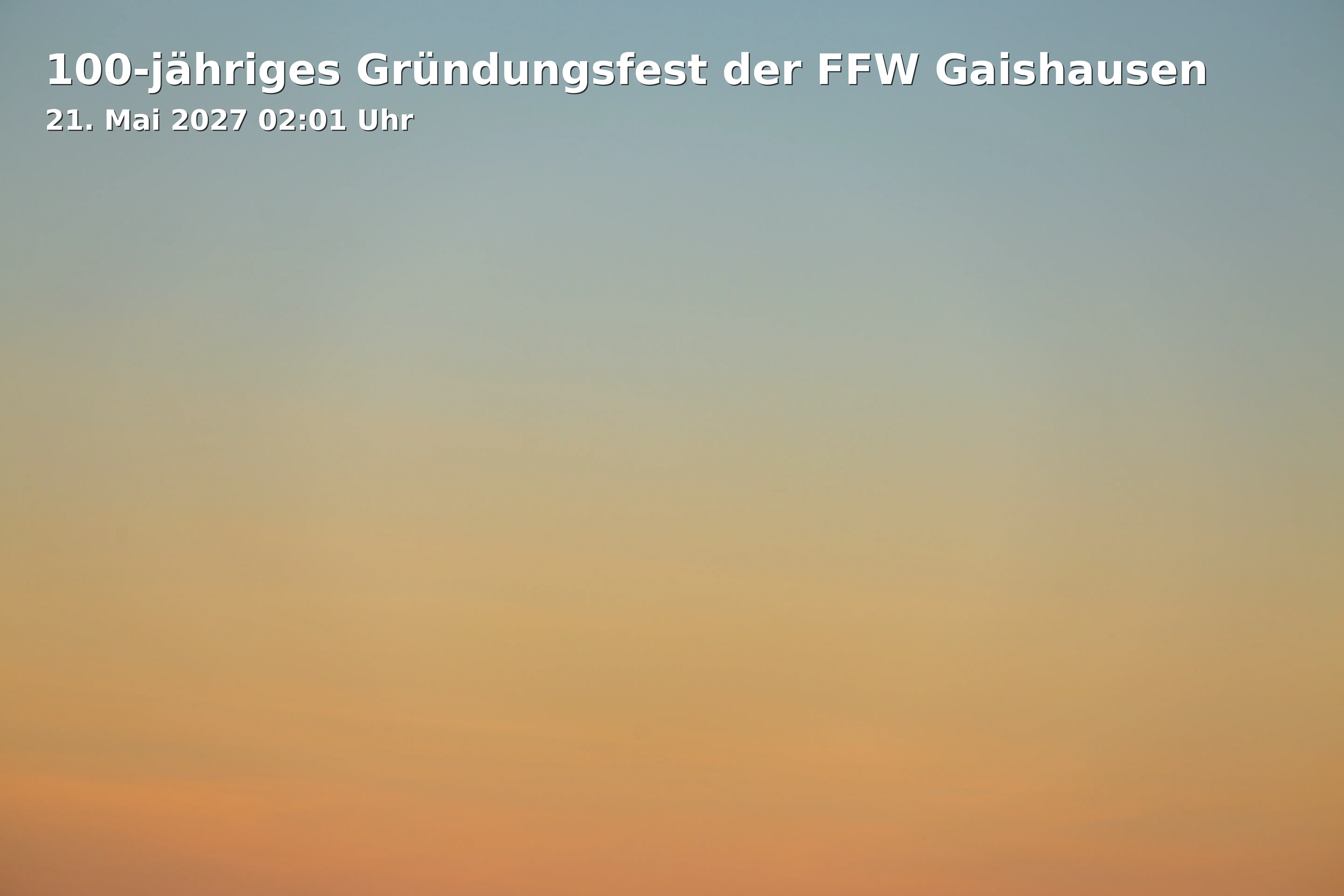 100-jähriges Gründungsfest der FFW Gaishausen
