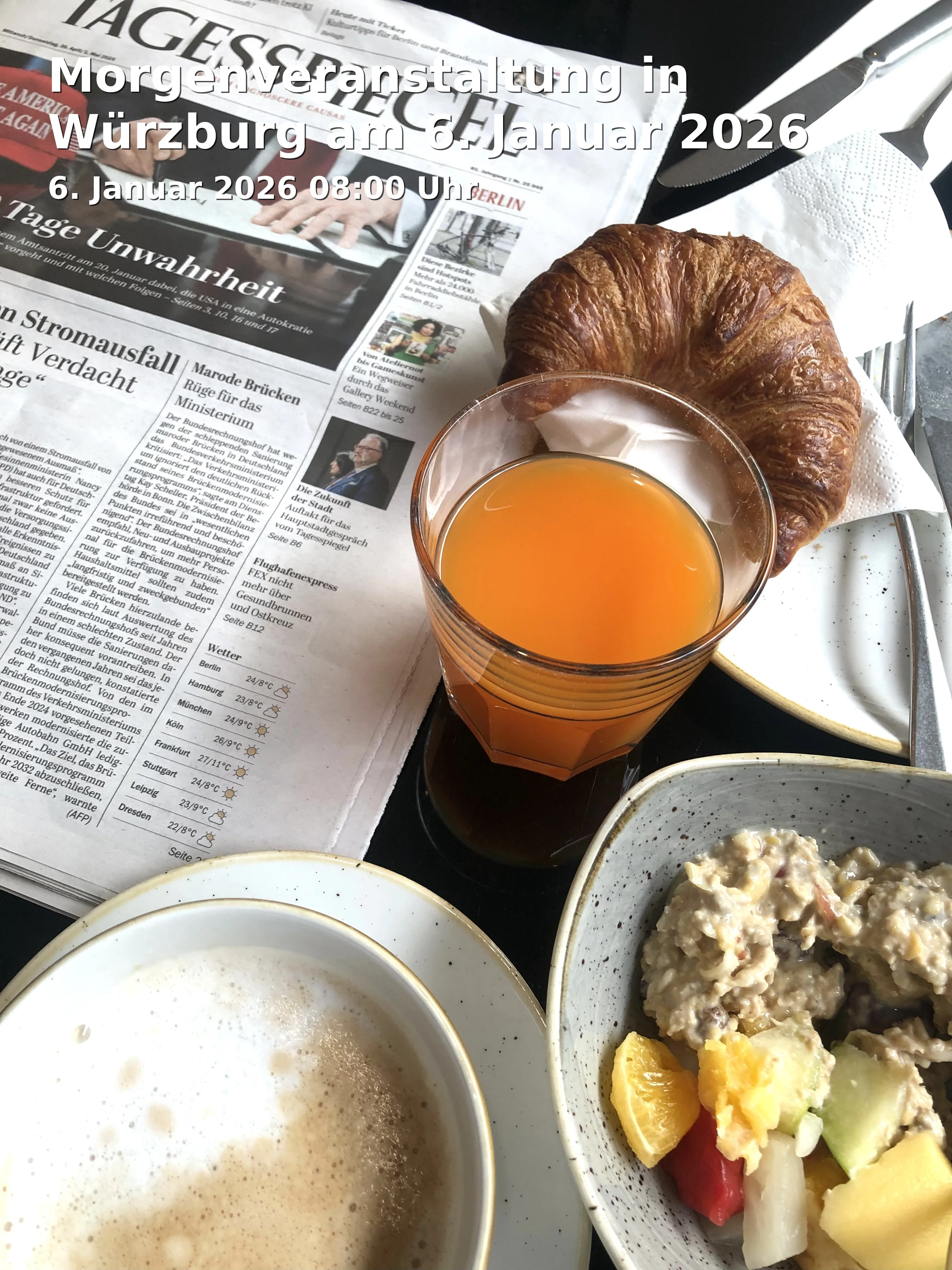 Event: Morgenveranstaltung in Würzburg am 6. Januar 2026