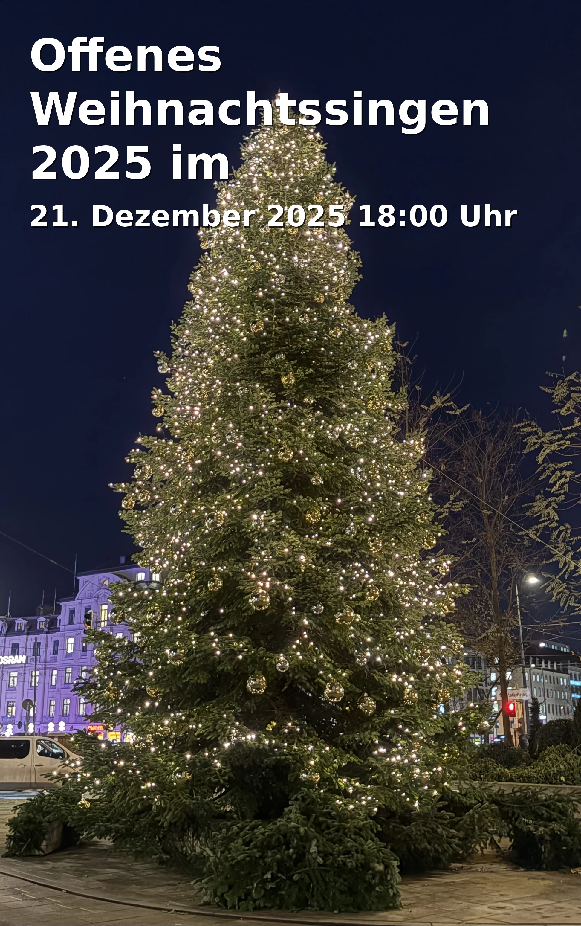 Offenes Weihnachtssingen 2025 im Rathaus-Ehrenhof Würzburg