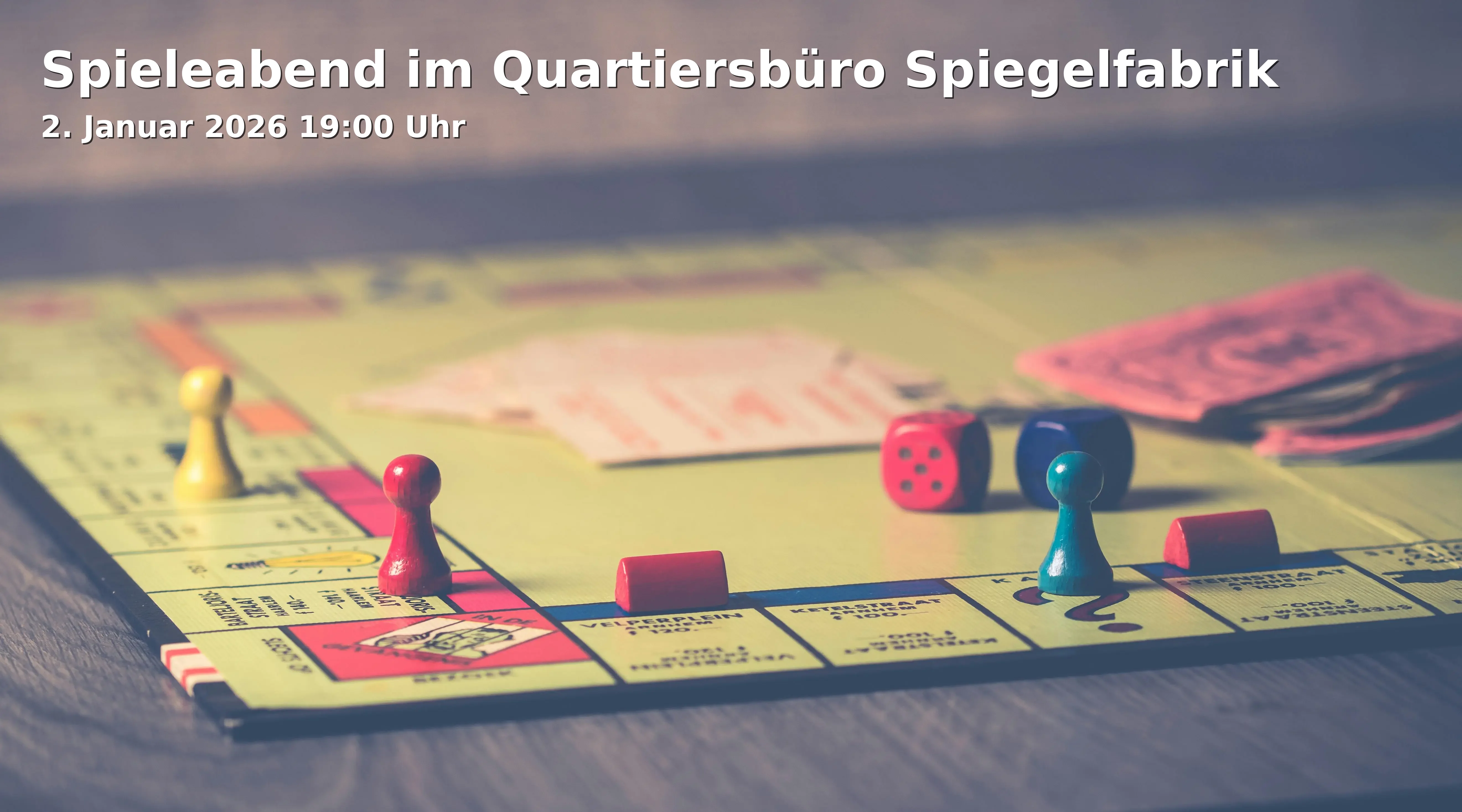Spieleabend im Quartiersbüro Spiegelfabrik