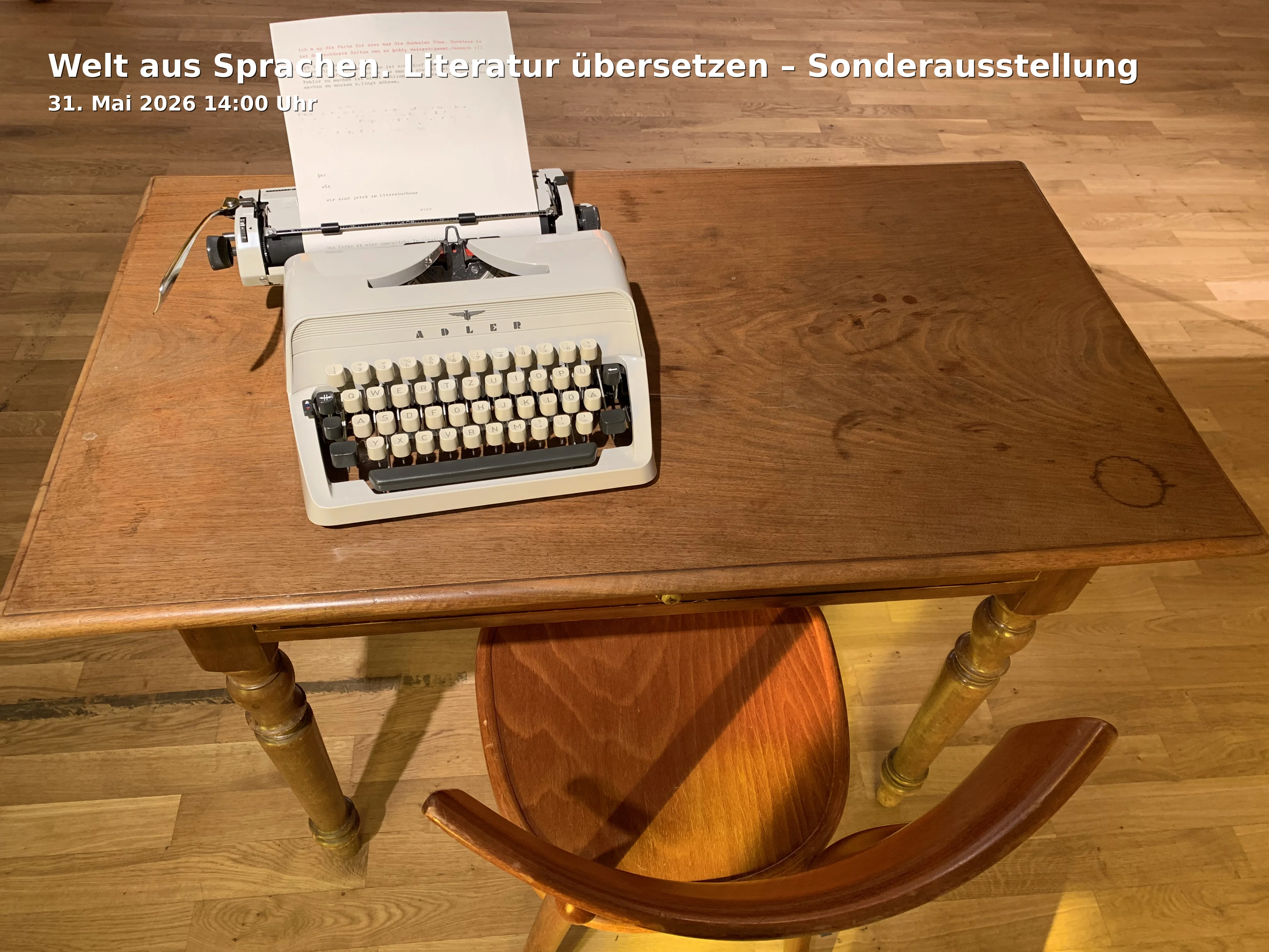 Event: Welt aus Sprachen. Literatur übersetzen – Sonderausstellung