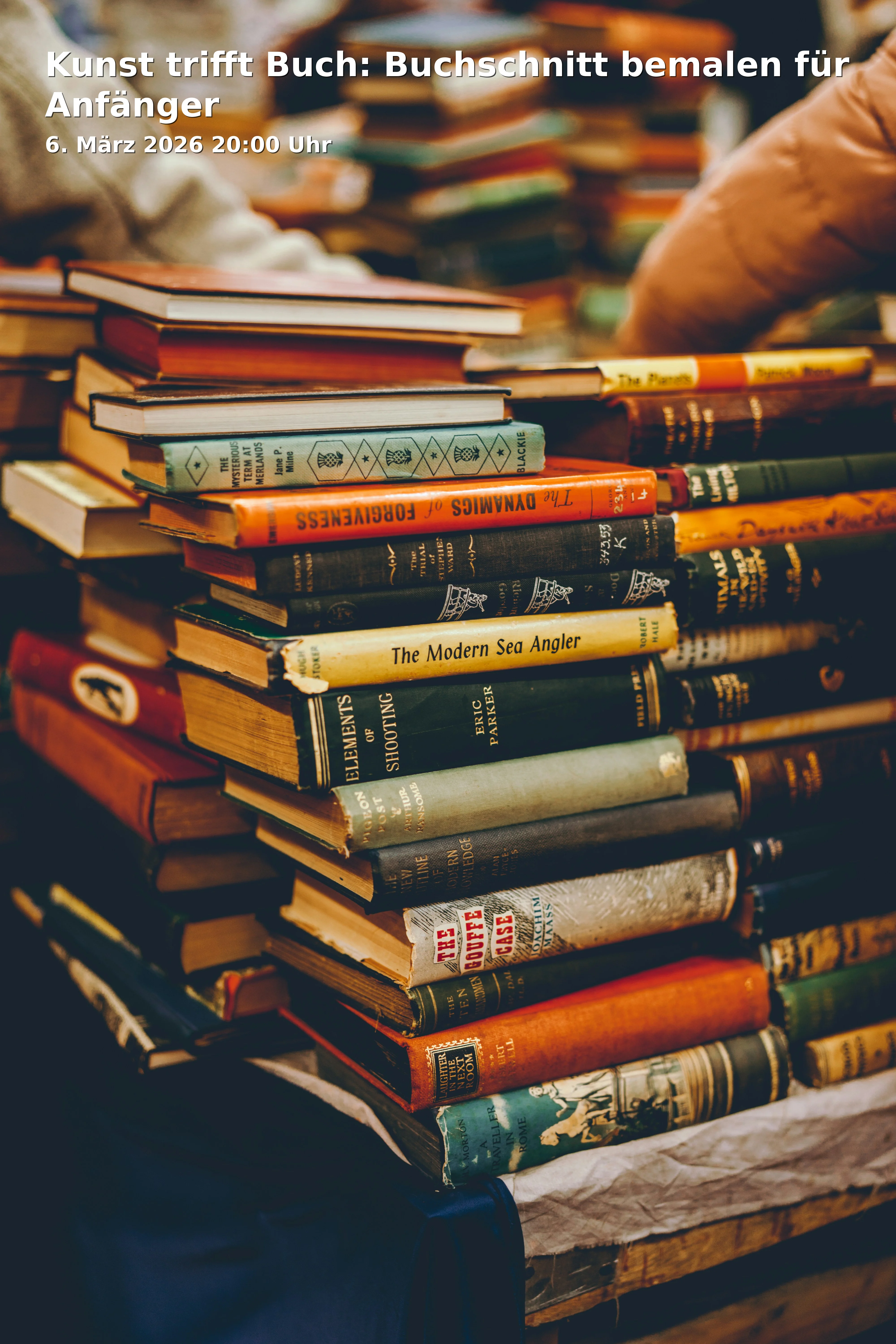 Event: Kunst trifft Buch: Buchschnitt bemalen für Anfänger