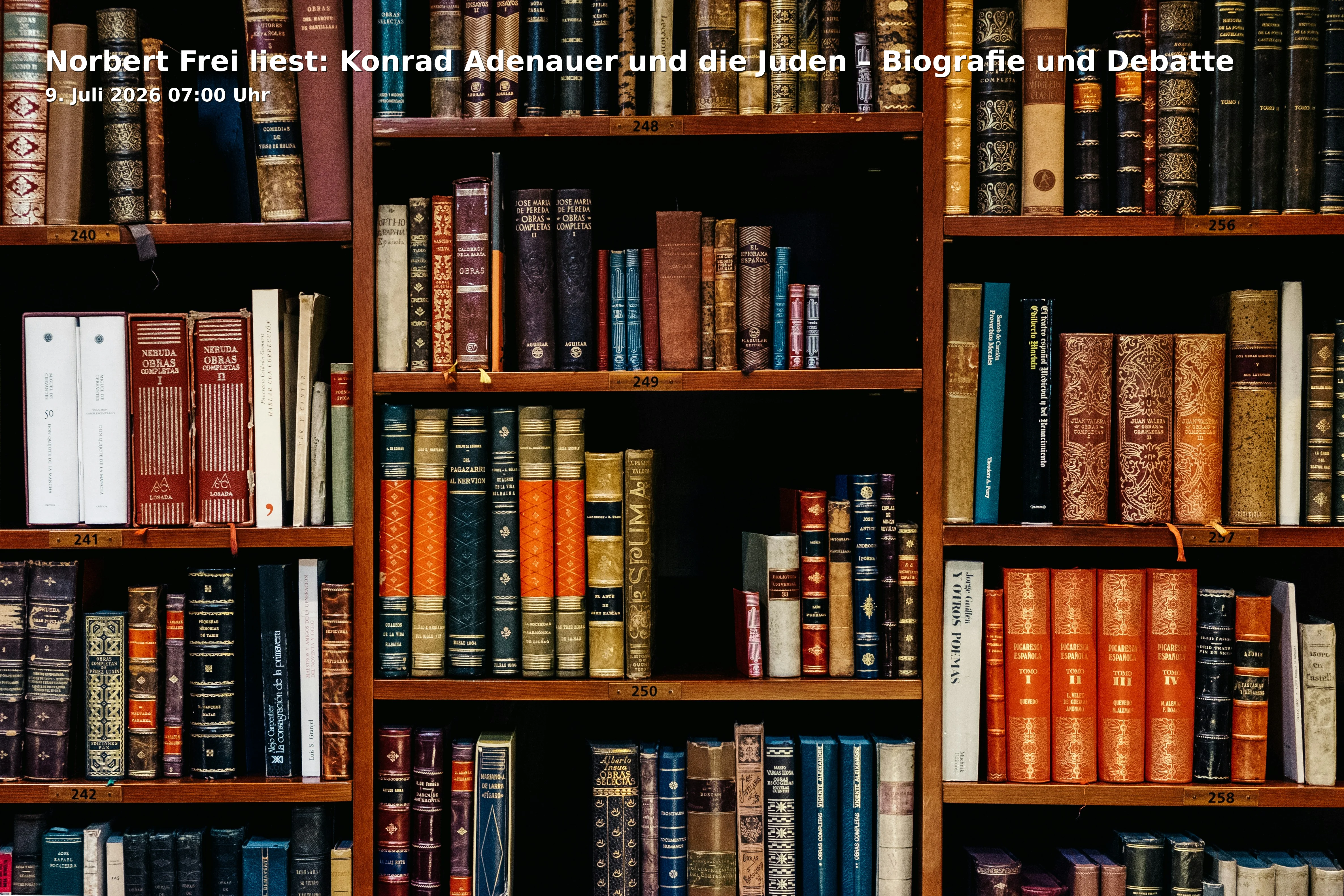 Event: Norbert Frei liest: Konrad Adenauer und die Juden – Biografie und Debatte