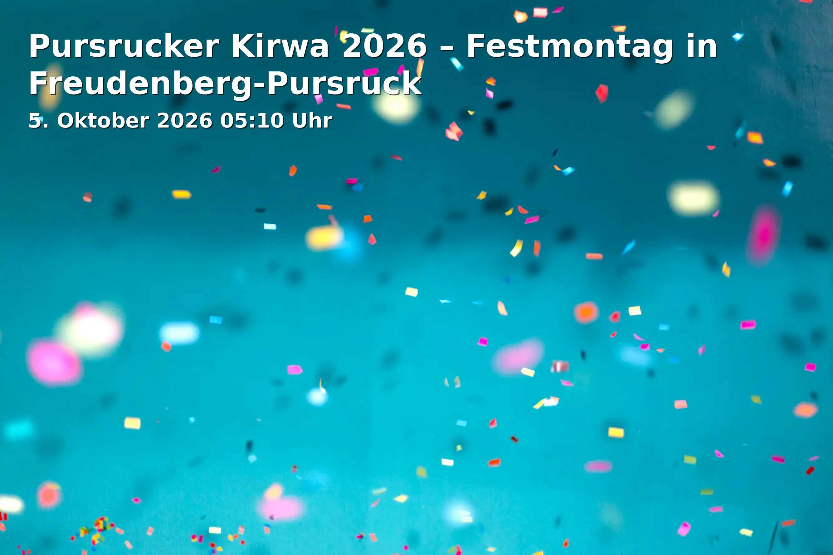 Event: Pursrucker Kirwa 2026 – Festival Monday in Freudenberg-Pursruck