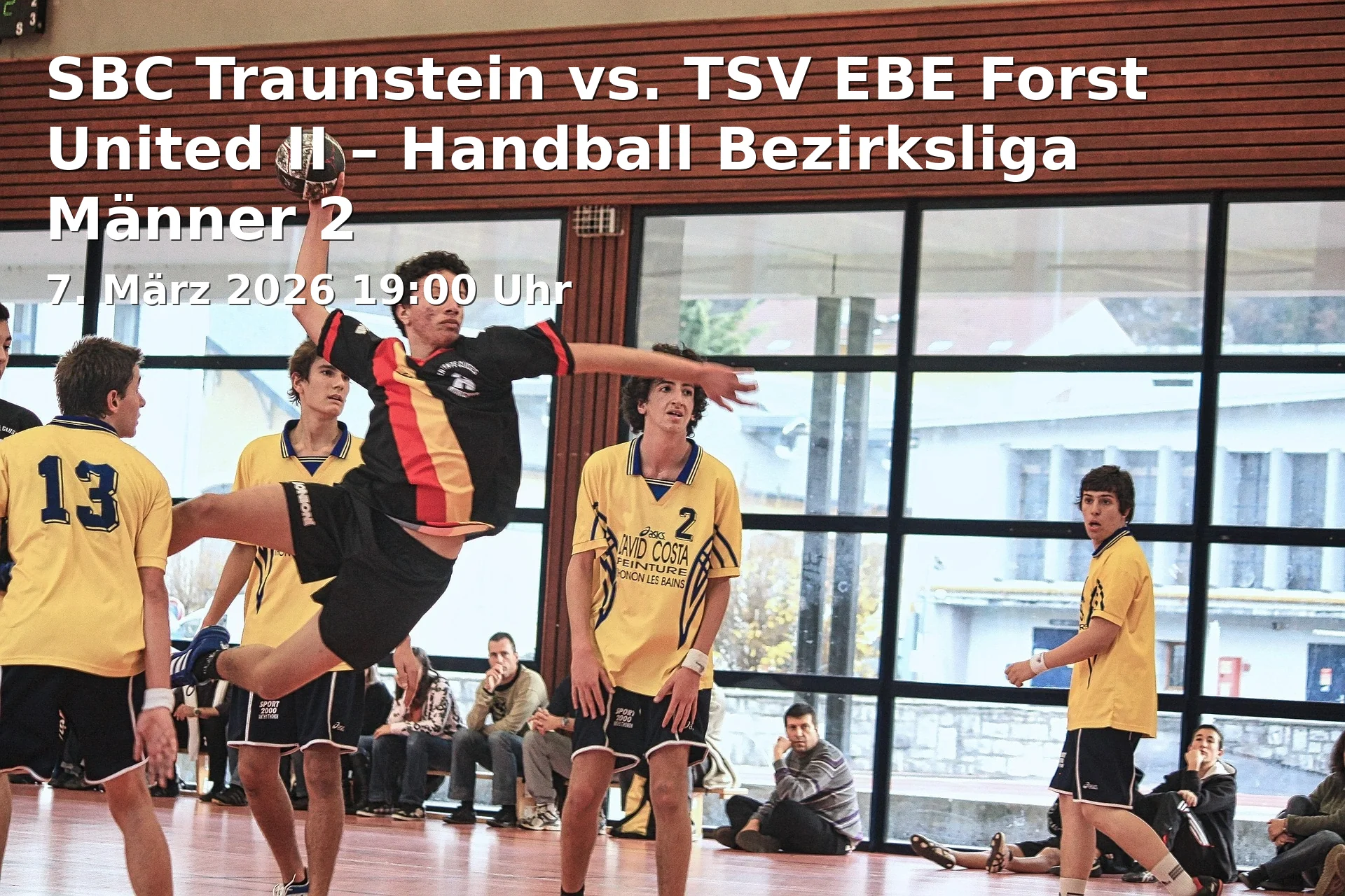 Event: SBC Traunstein vs. TSV EBE Forst United II – Handball Bezirksliga Männer 2 in Landkreissporthalle, Wasserburger Straße 38, 83278 Traunstein on 7. März 2026