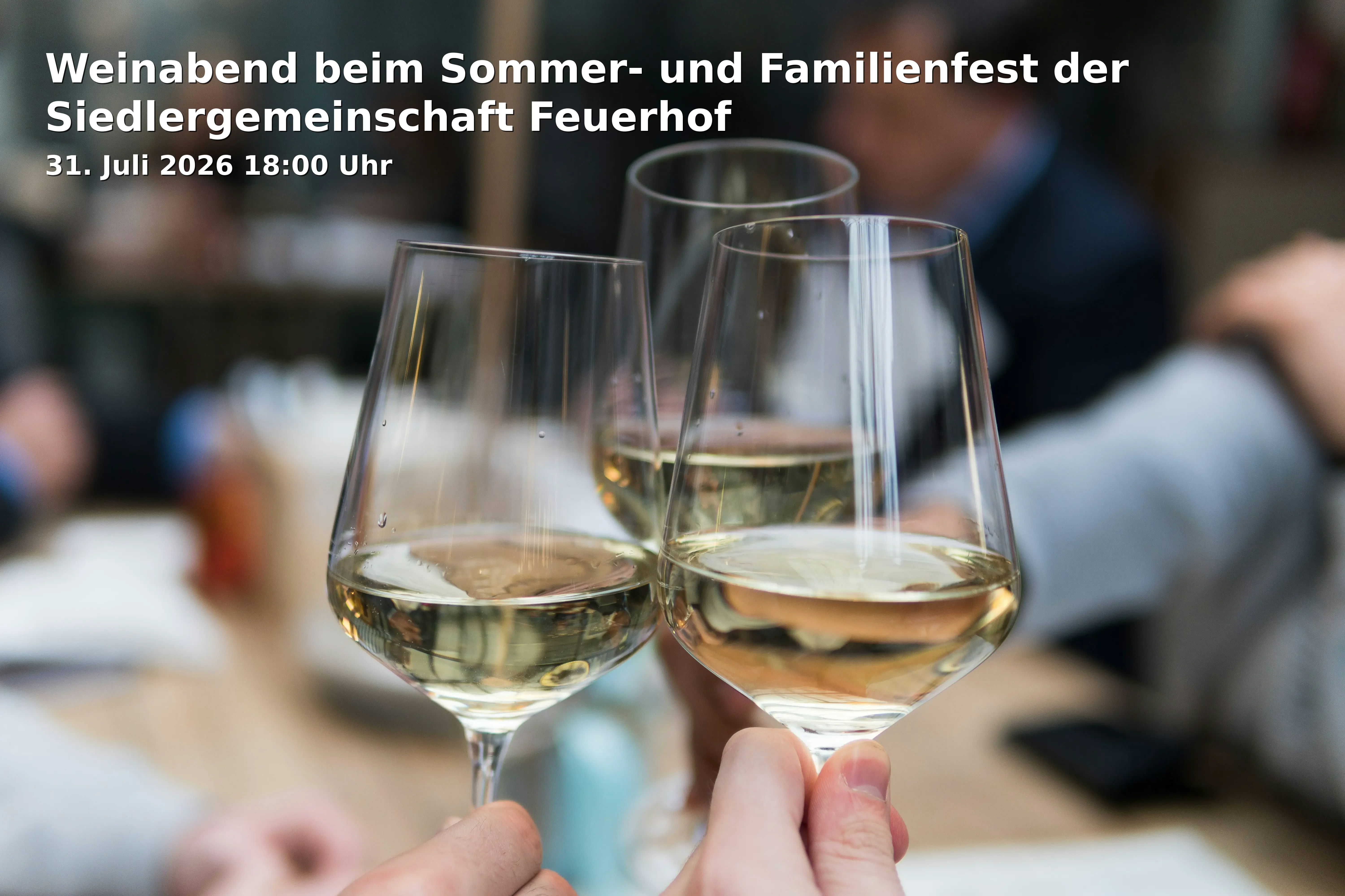 Event: Wine Evening at the Summer and Family Festival of the Feuerhof Settlers Community