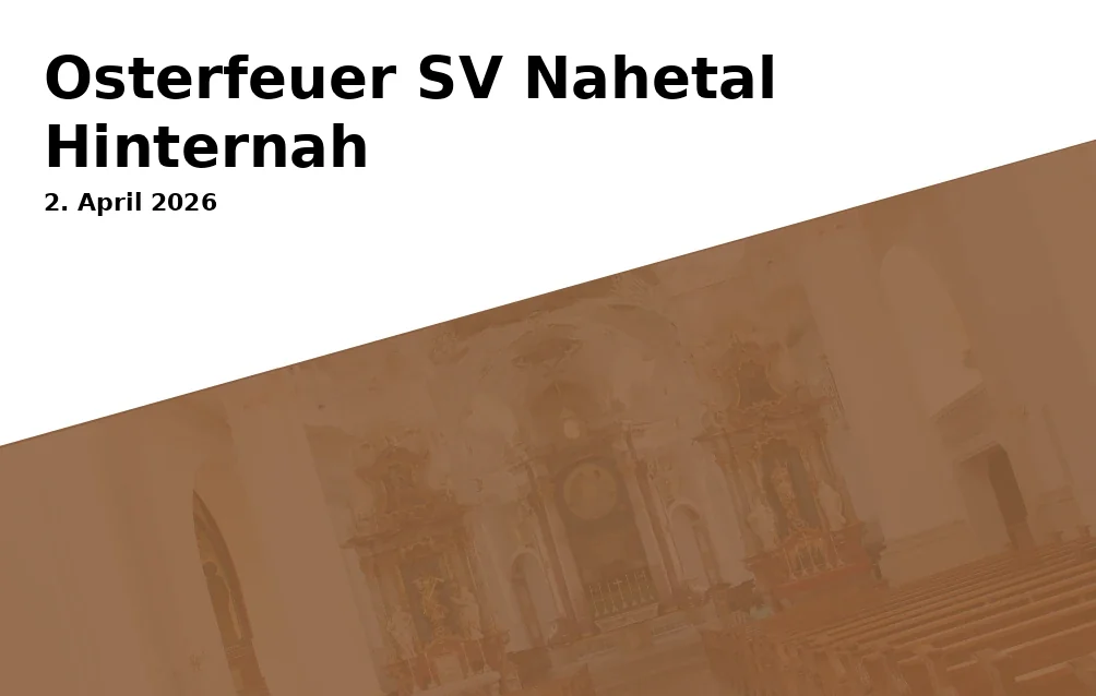 Event: Osterfeuer SV Nahetal Hinternah in Sportlerheim Hinternah, Nahe Sportanlage 3, 98553 Schleusingen OT Hinternah on 2. April 2026