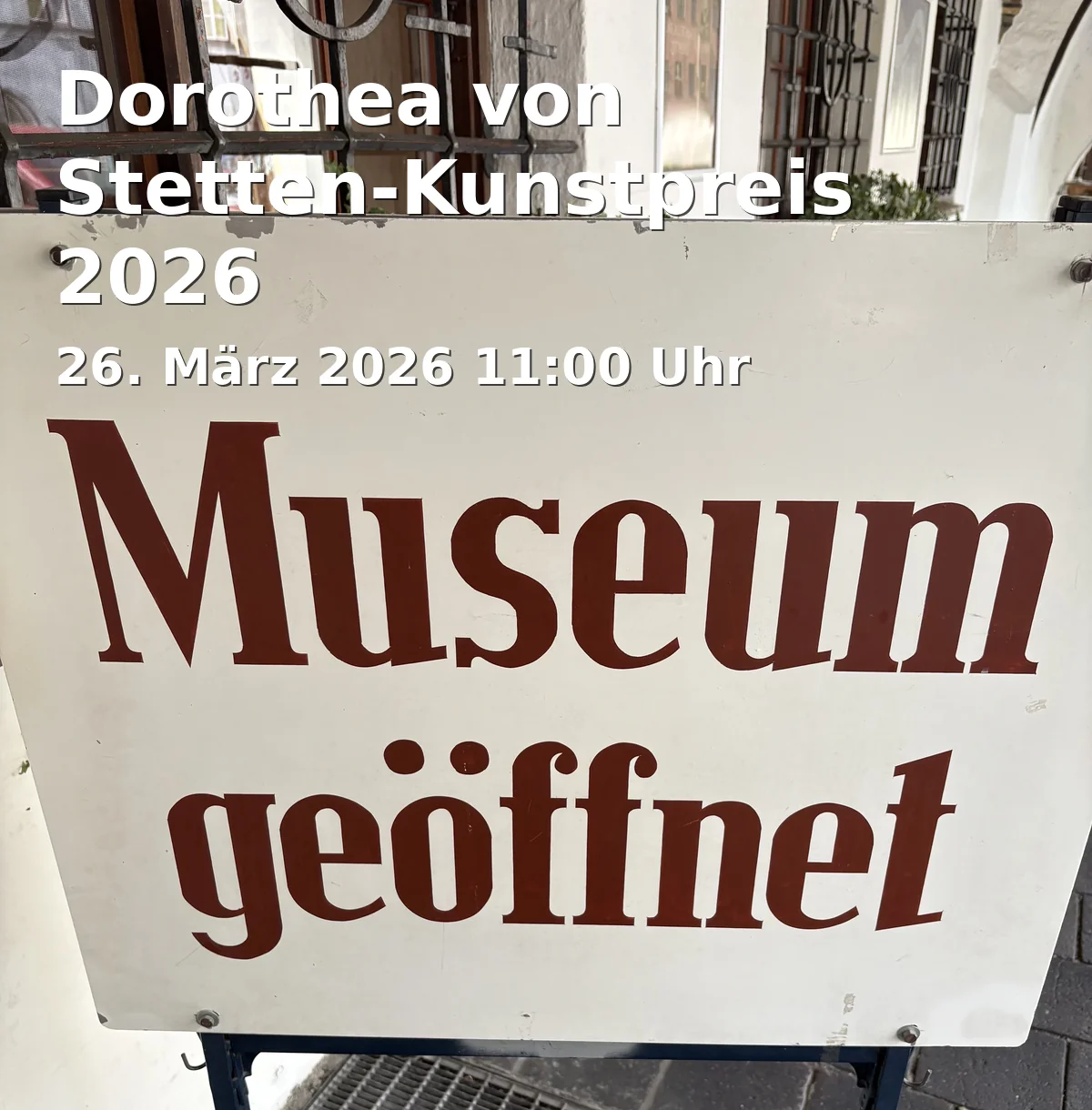 Event: Dorothea von Stetten Art Prize 2026