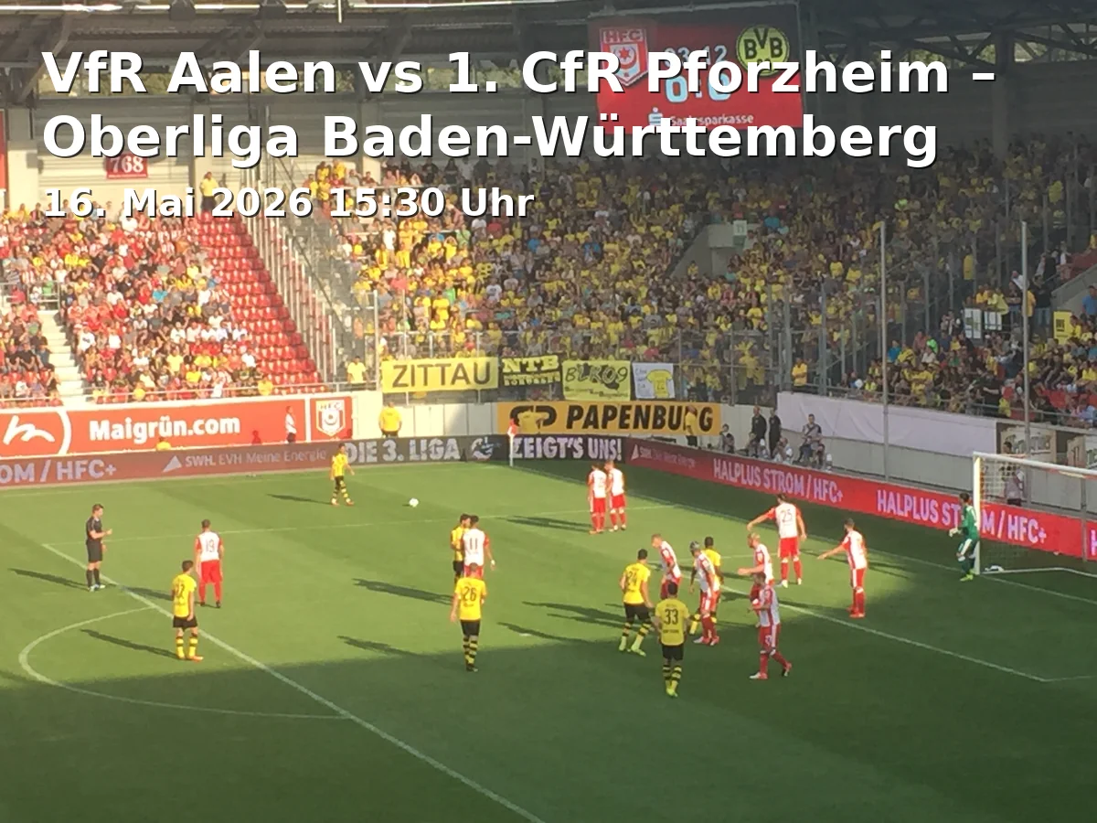 Event: VfR Aalen vs 1. CfR Pforzheim – Oberliga Baden-Württemberg