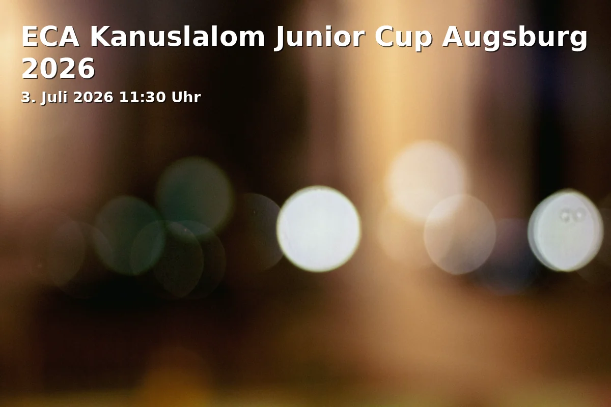 Event: ECA Canoe Slalom Junior Cup Augsburg 2026