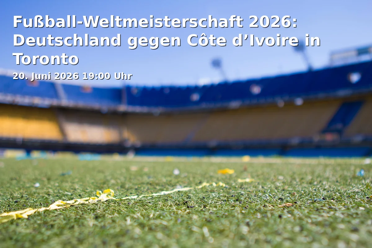 Event: Fußball-Weltmeisterschaft 2026: Deutschland gegen Côte d’Ivoire in Toronto