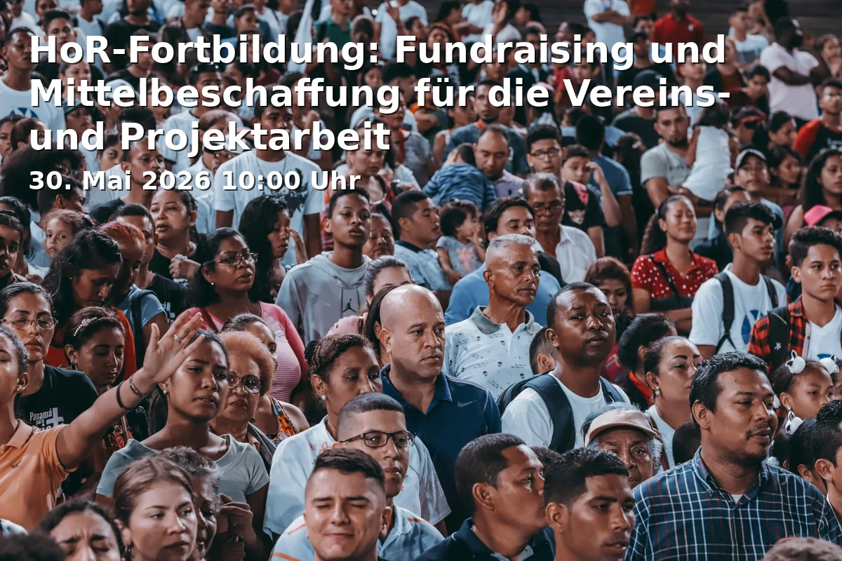 Event: HoR Training: Fundraising and Resource Acquisition for Club and Project Work in MIGRApolis - Haus der Vielfalt, Brüdergasse 16-18, 53111 Bonn on 30. May 2026