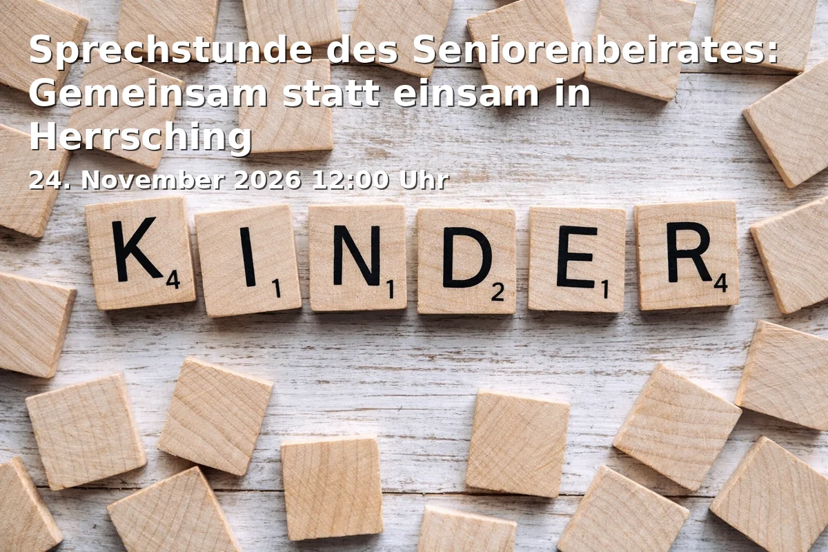 Event: Sprechstunde des Seniorenbeirates: Gemeinsam statt einsam in Herrsching