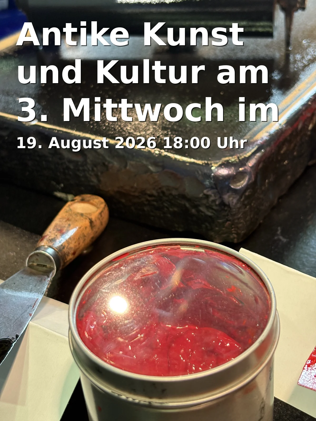 Event: Ancient Art and Culture on the 3rd Wednesday of the Month