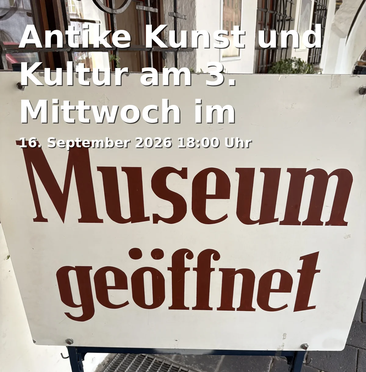 Event: Ancient Art and Culture on the 3rd Wednesday of the Month