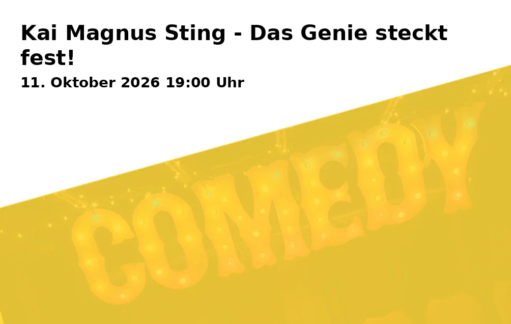 Event: Kai Magnus Sting - The Genius is Stuck!