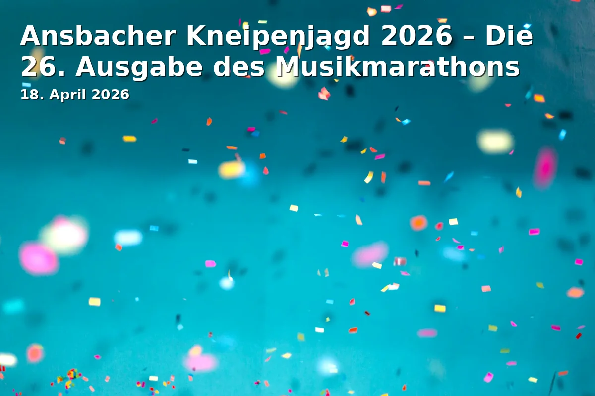 Event: Ansbacher Kneipenjagd 2026 – The 26th Edition of the Music Marathon in Innenstadt Ansbach, Innenstadt, 91522 Ansbach on 18. April 2026