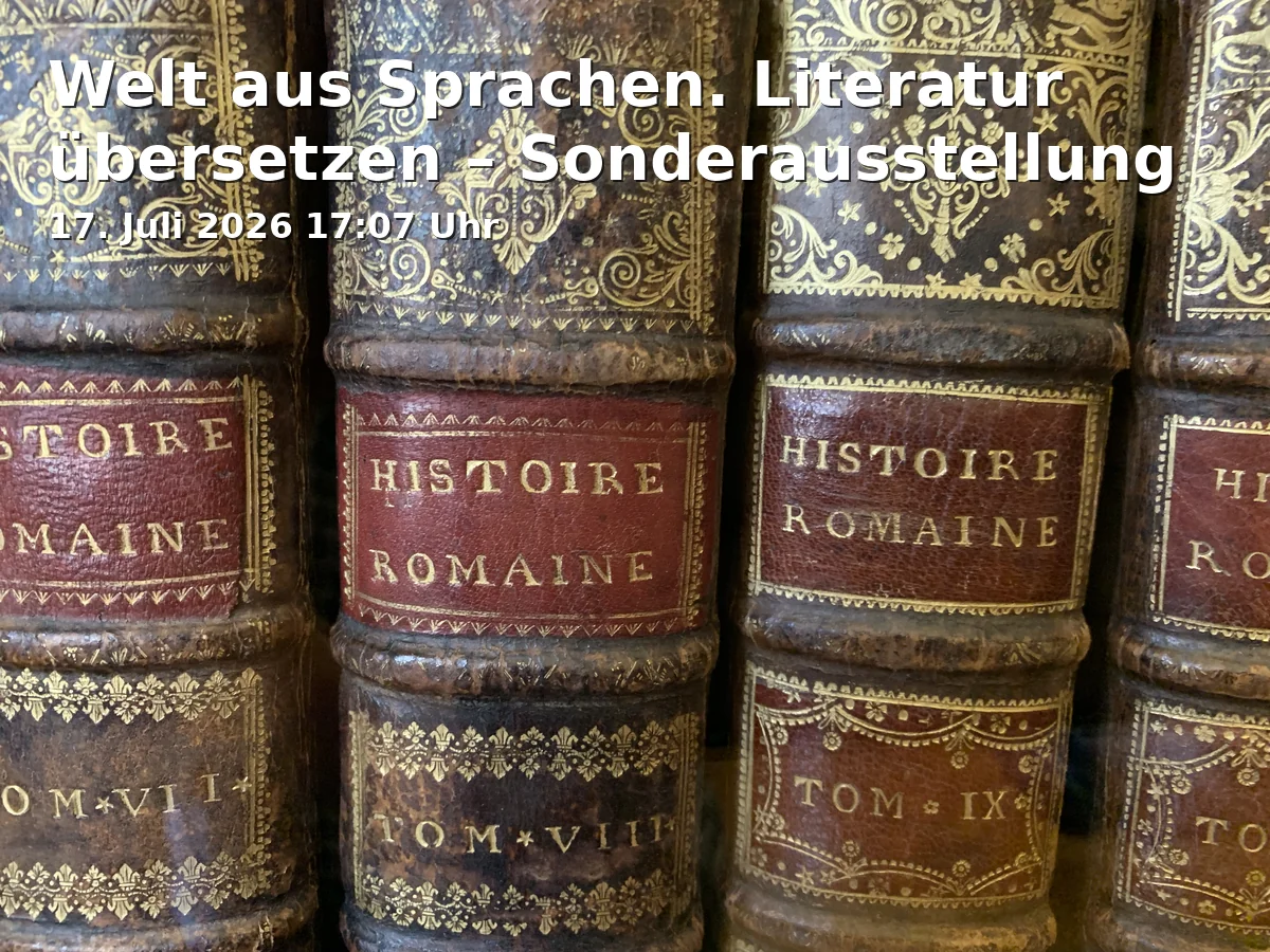 Event: World of Languages. Translating Literature – Special Exhibition