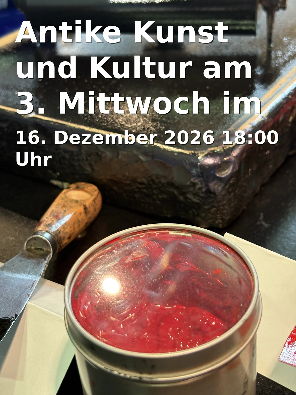 Event: Ancient Art and Culture on the 3rd Wednesday of the Month