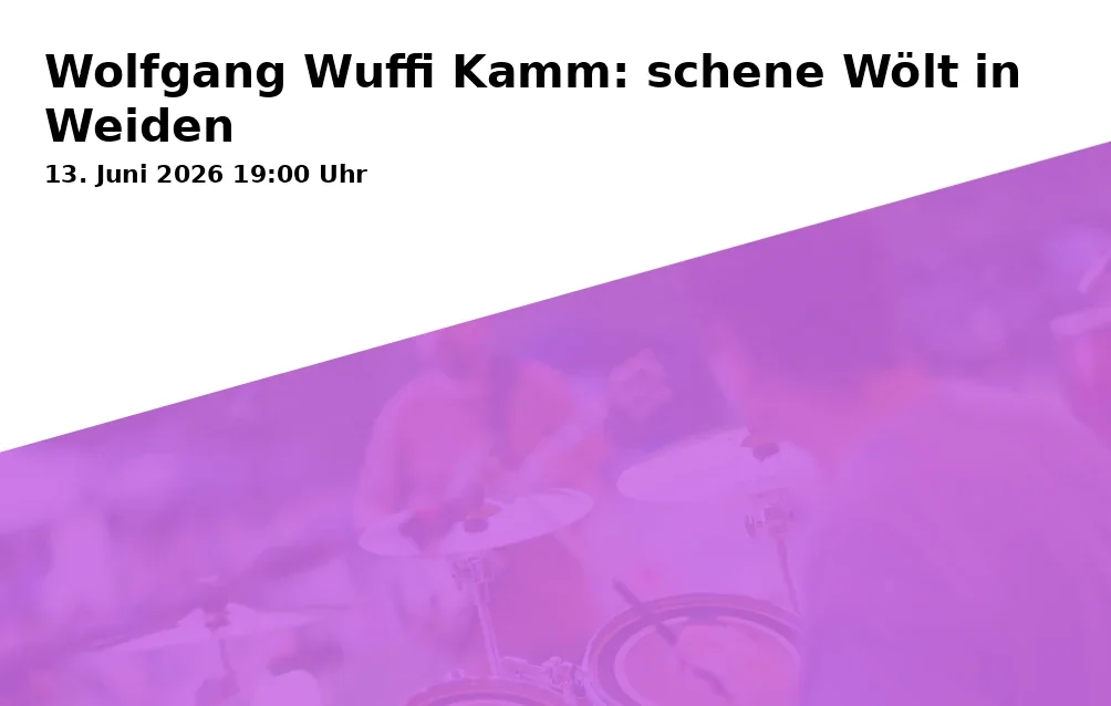 Event: Wolfgang Wuffi Kamm: beautiful wolves in Weiden in Kulturbahnhof Parapluie, Hinter der Bahn 9b, 92637 Weiden i.d.OPf. on 13. June 2026
