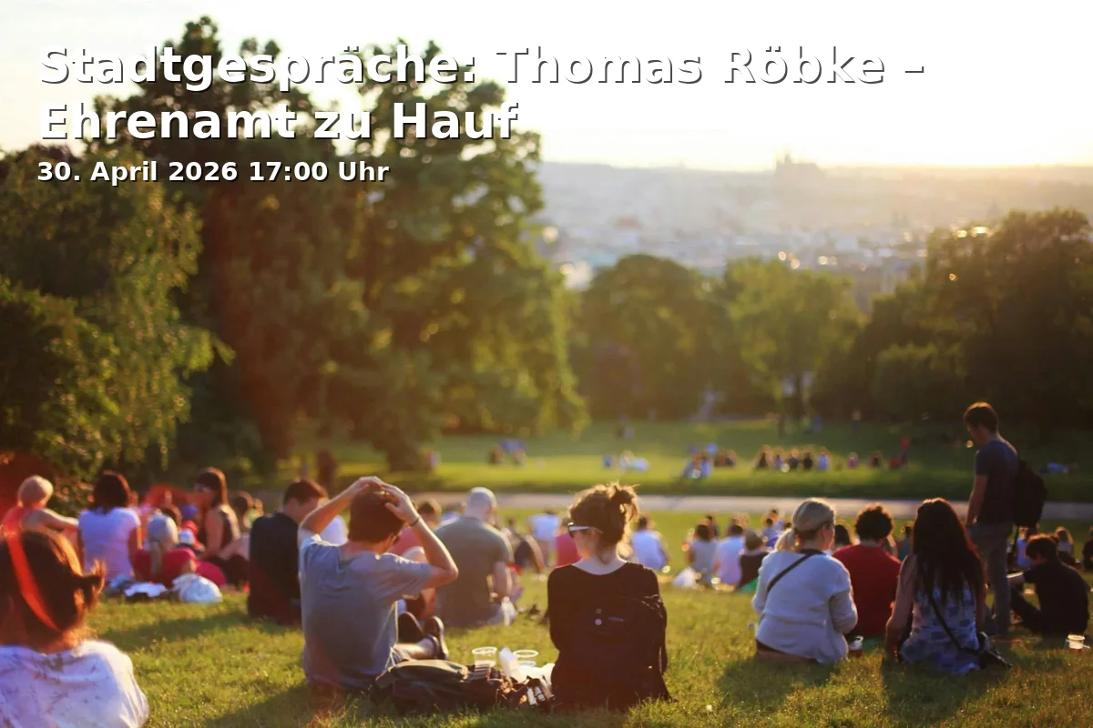 Event: City Talks: Thomas Röbke – Volunteer Work in Abundance in Tataa! Der Fürther Zukunftssalon, Marktplatz 4, 90762 Fürth on 30. April 2026
