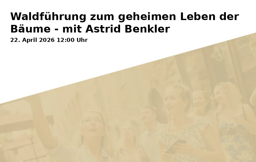 Event: Waldführung zum geheimen Leben der Bäume - mit Astrid Benkler in Volkshochschule, Ländgasse 41, 84028 Landshut on 22. April 2026