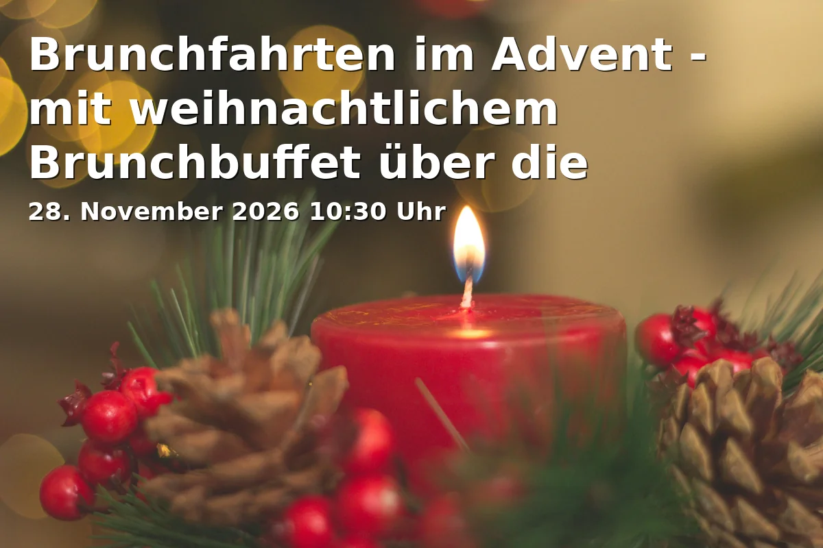 Event: Brunch Cruises in Advent - with festive brunch buffet over the Potsdam Havel Lakes