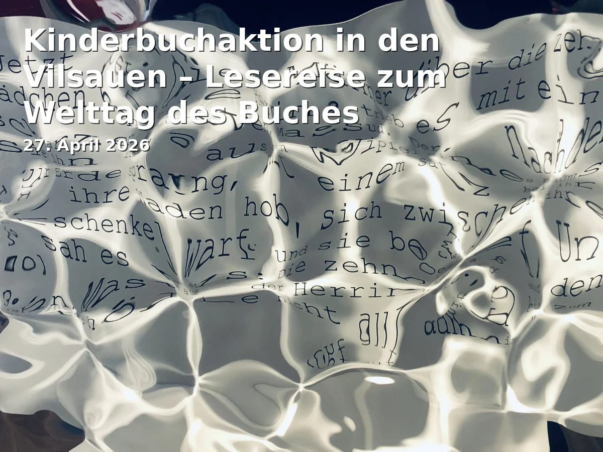 Event: Children's Book Action in the Vilsauen – Reading Journey for World Book Day in Vilsaue Pavillon, Altmühlweg, 92249 Vilseck on 27. April 2026