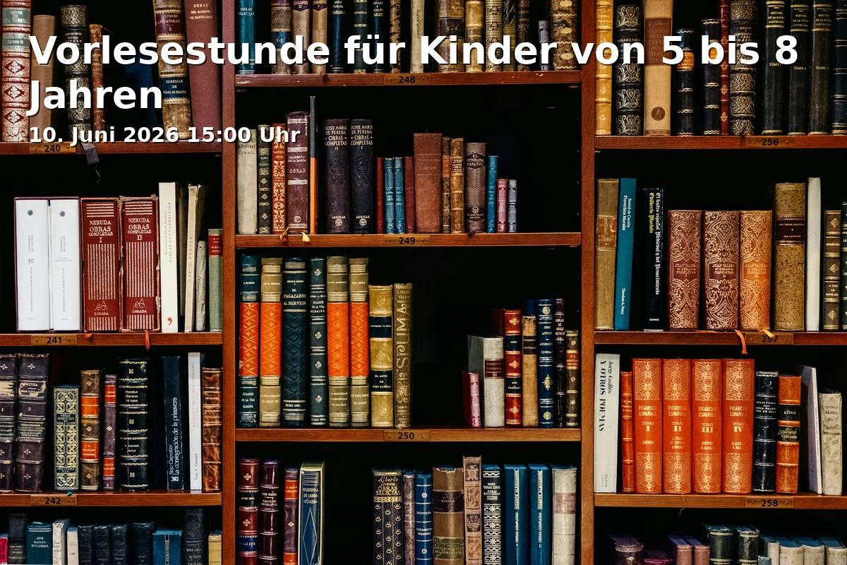 Event: Vorlesestunde für Kinder von 5 bis 8 Jahren