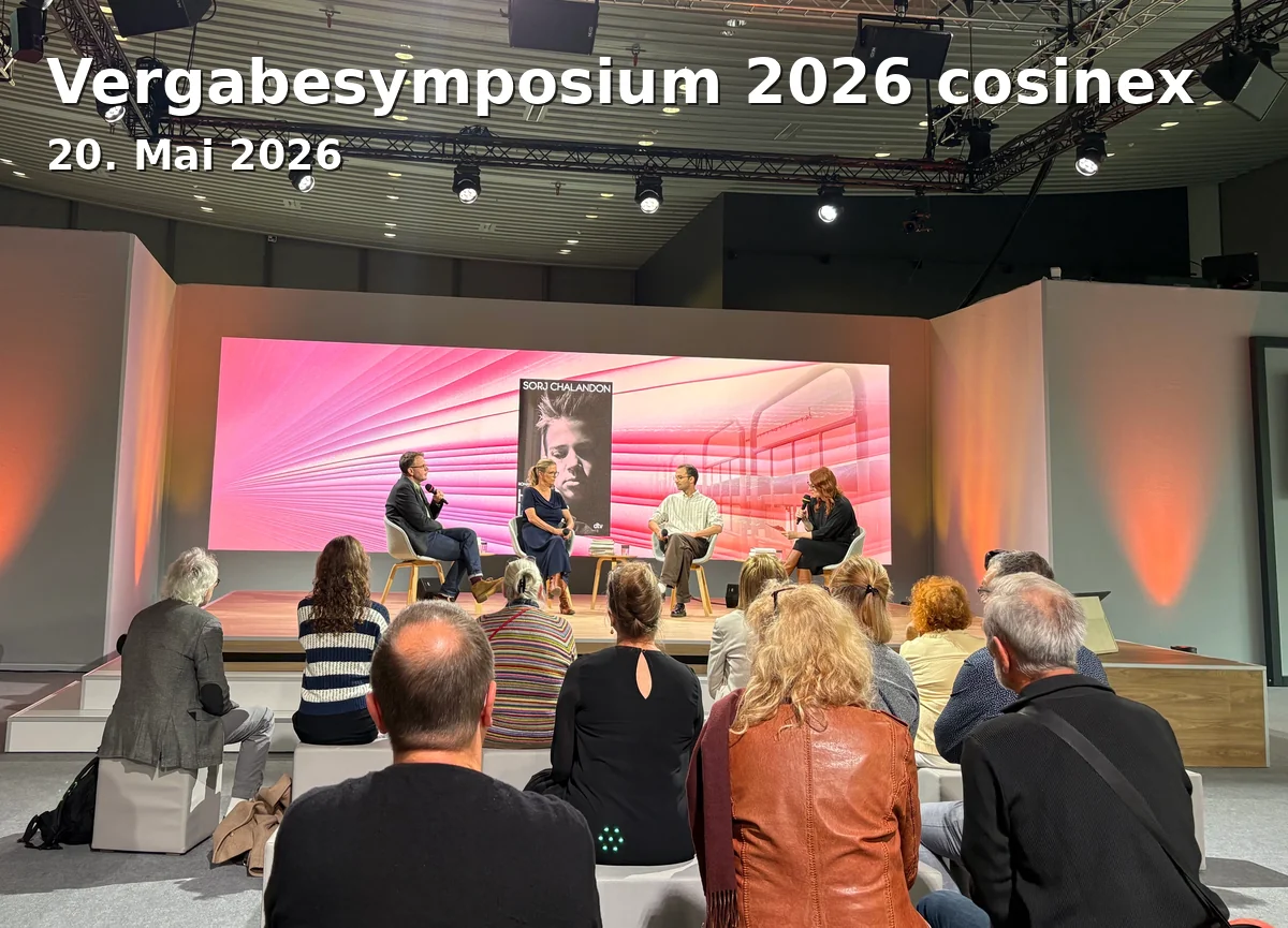 Event: Vergabesymposium 2026 cosinex in Jahrhunderthalle Bochum, An der Jahrhunderthalle 1, 44793 Bochum on 20. Mai 2026