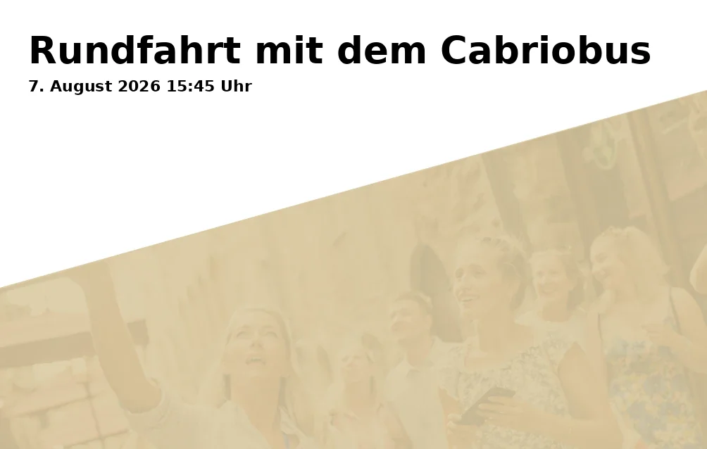 Event: Rundfahrt mit dem Cabriobus