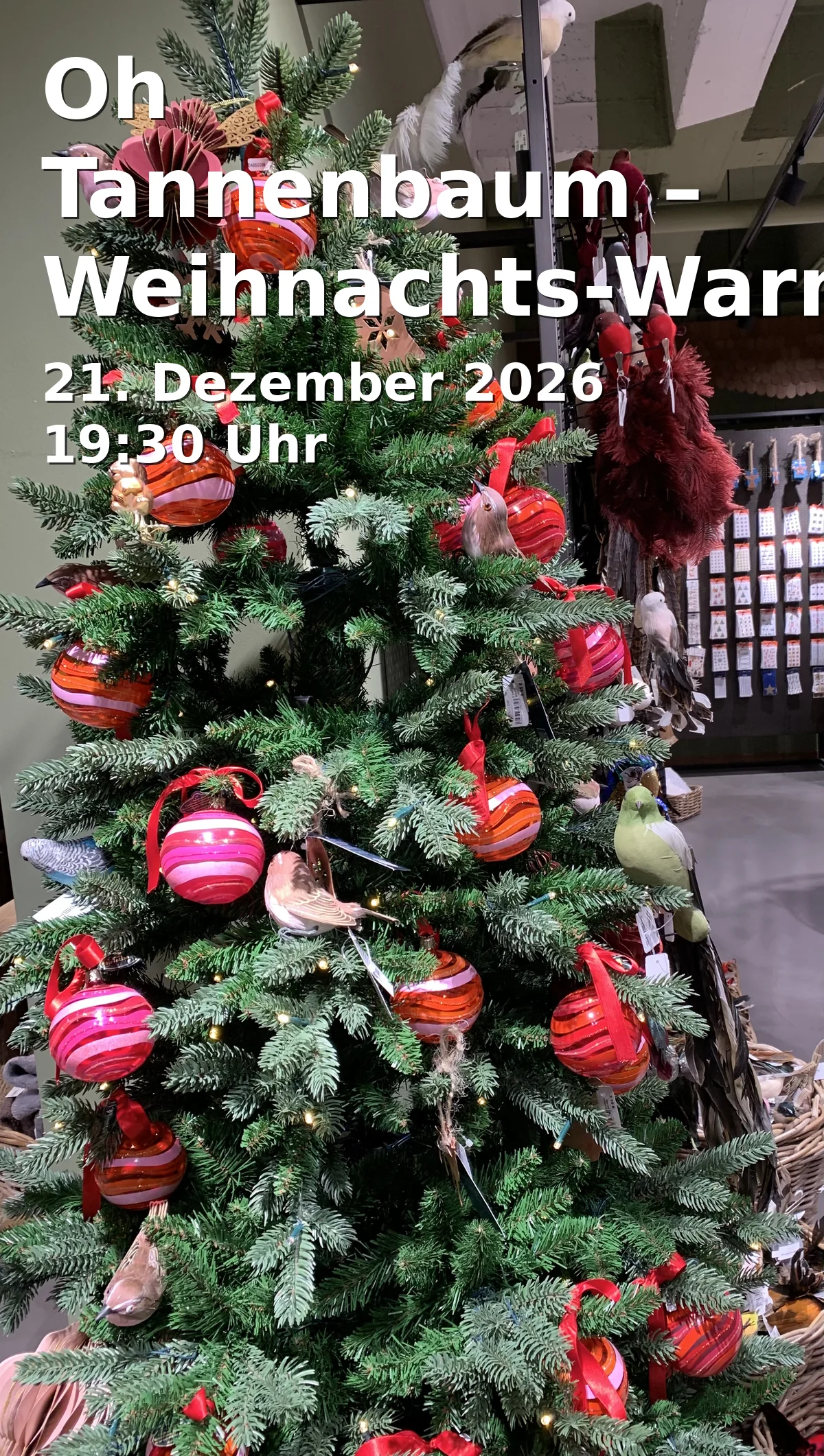 Event: Oh Tannenbaum – Weihnachts-Warm-up zum Mitsingen