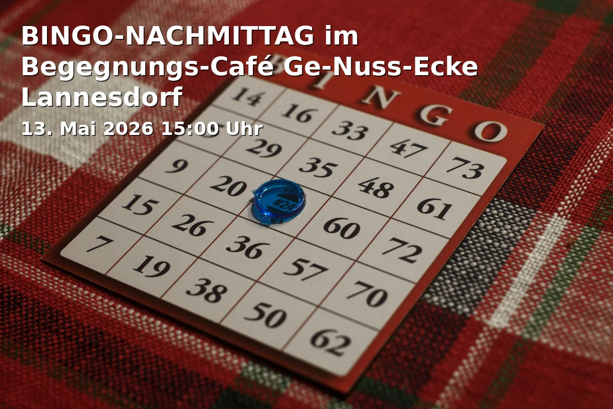 Event: BINGO AFTERNOON at the Meeting Café Ge-Nuss-Ecke Lannesdorf