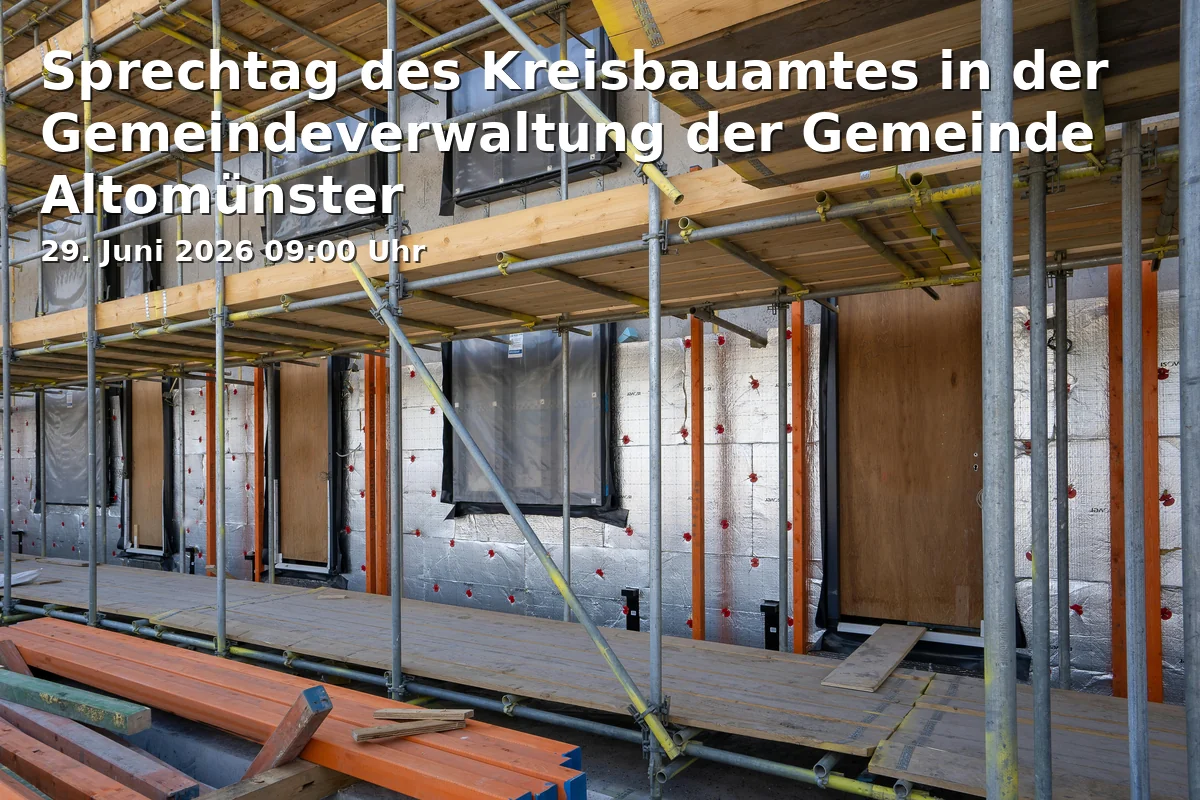 Event: Consultation Day of the District Building Authority in the Municipal Administration of the Municipality of Altomünster