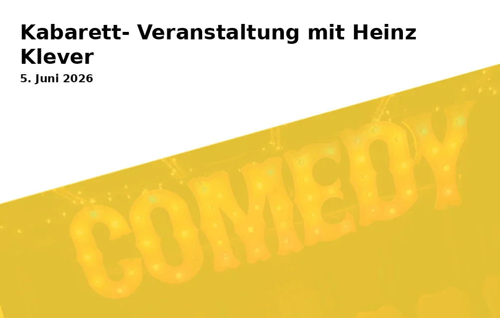 Event: Kabarett- Veranstaltung mit Heinz Klever
