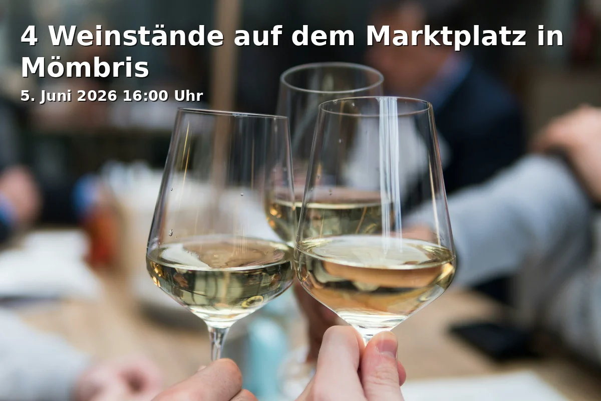 4 Weinstände auf dem Marktplatz in Mömbris