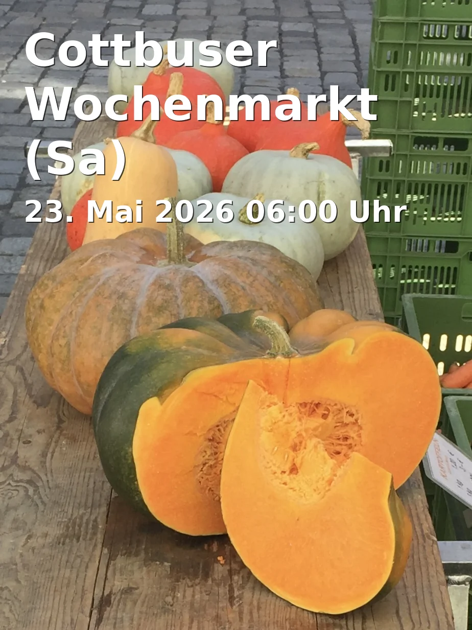 Event: Cottbuser Wochenmarkt (Sa) in Oberkirchplatz Cottbus on 23. Mai 2026