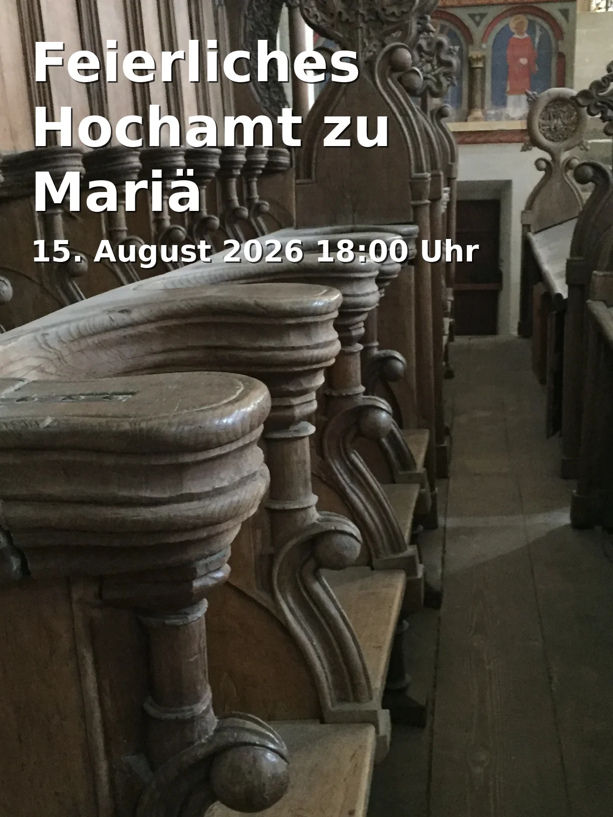 Event: Feierliches Hochamt zu Mariä Himmelfahrt mit Verkauf und Segnung von Kräuterbüschel