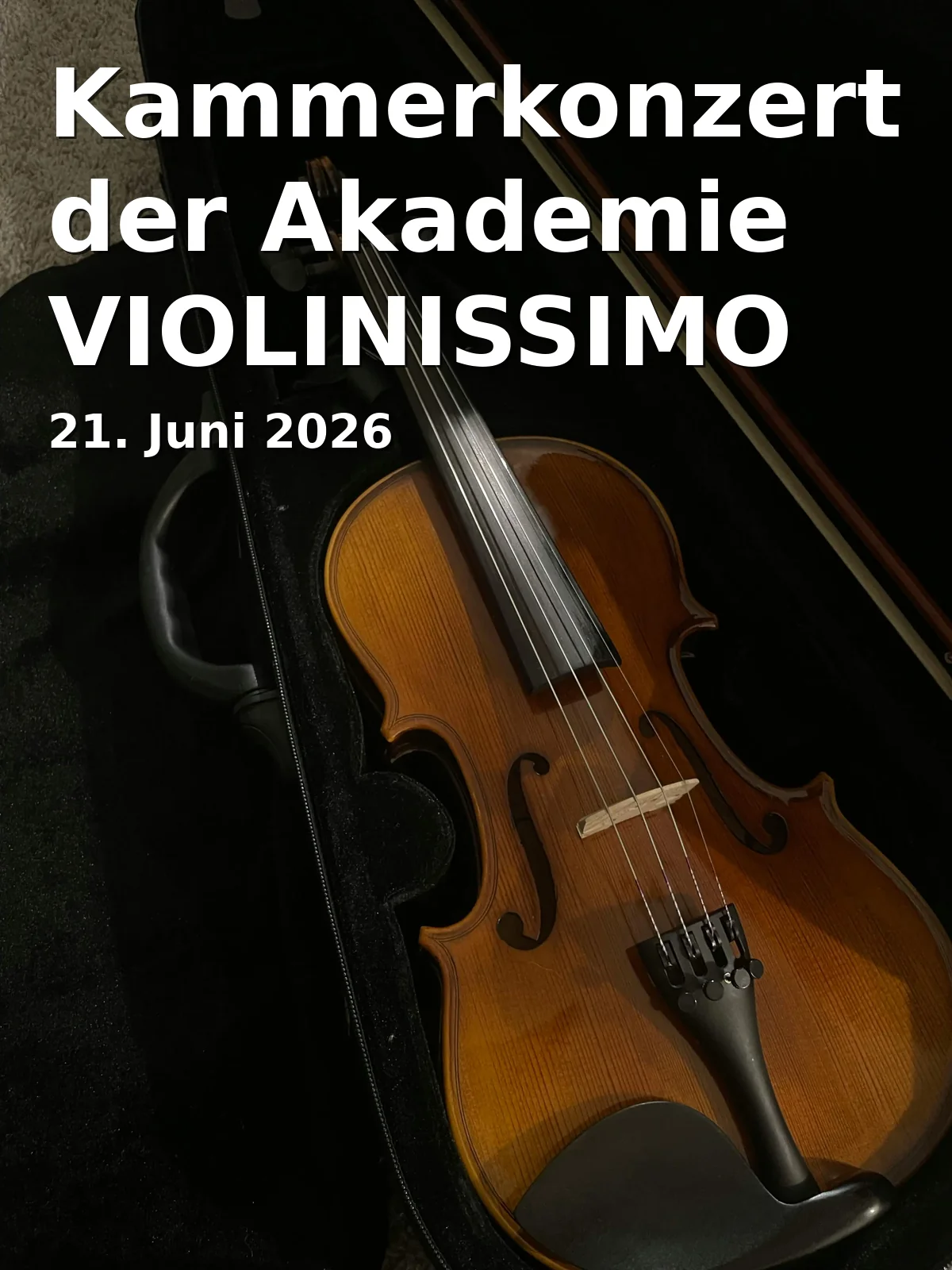 Event: Chamber Concert of the Academy VIOLINISSIMO in Konzertsaal der Kreismusikschule Erding, Dorfener Str. 13, 85435 Erding on 21. June 2026