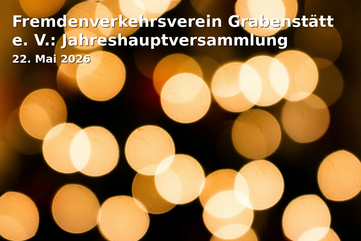 Tourist Association Grabenstätt e. V.: Annual General Meeting