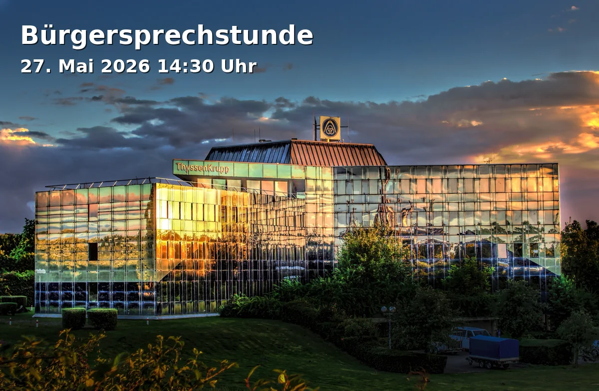Event: Citizen Consultation in Bezirksdienststelle West, Harthorststraße 6 a, Gelsenkirchen on 27. May 2026